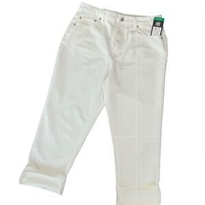 Frye Women's Jeans Cuffed Crop Ivory Size 12/31 NWT